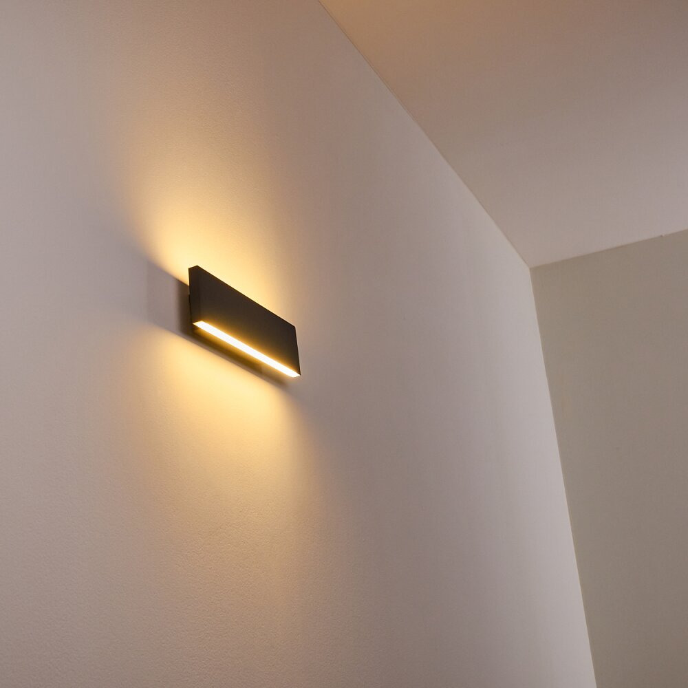 Obion Wall Light LED anthracite, 2-light sources